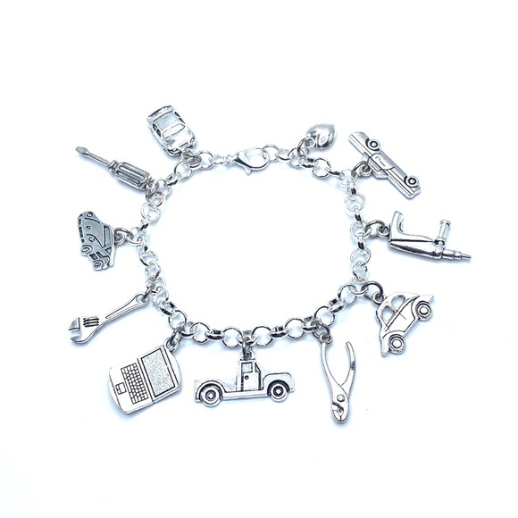 Auto Mechanic Charm Bracelet Technician Service Advisor - Picture 2 of 7